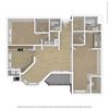 Two Bedroom B2 Floor Plan 2 Bedroom 2 Bathroom Floor Plan B2 at Andante Apartments, Arizona, 85048